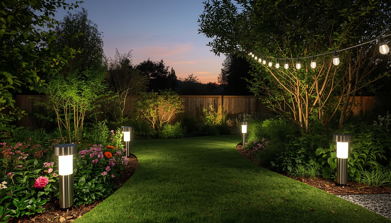 Pencahayaan taman LED modern